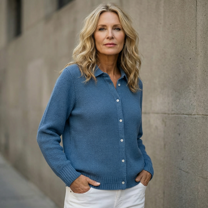 Elaine | Classic Knit Button Cardigan