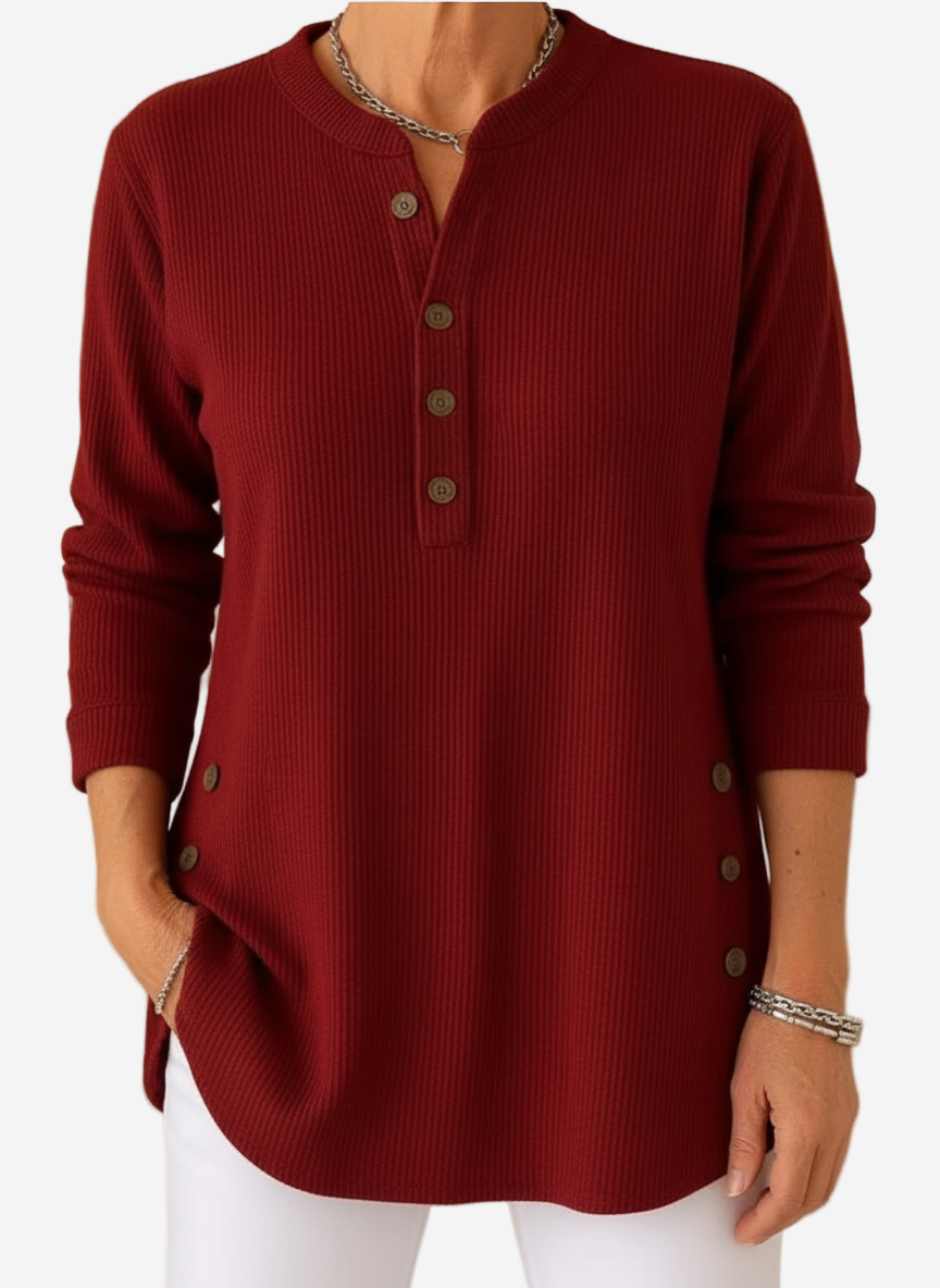 Harperly – Long Sleeve Solid Knit Sweater