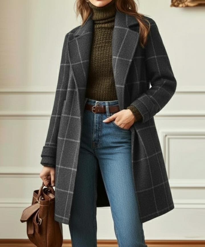 Montréal Wool Check Coat