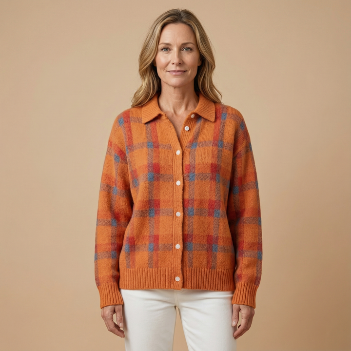 Brinovelle – Plaid Cozy Cardigan