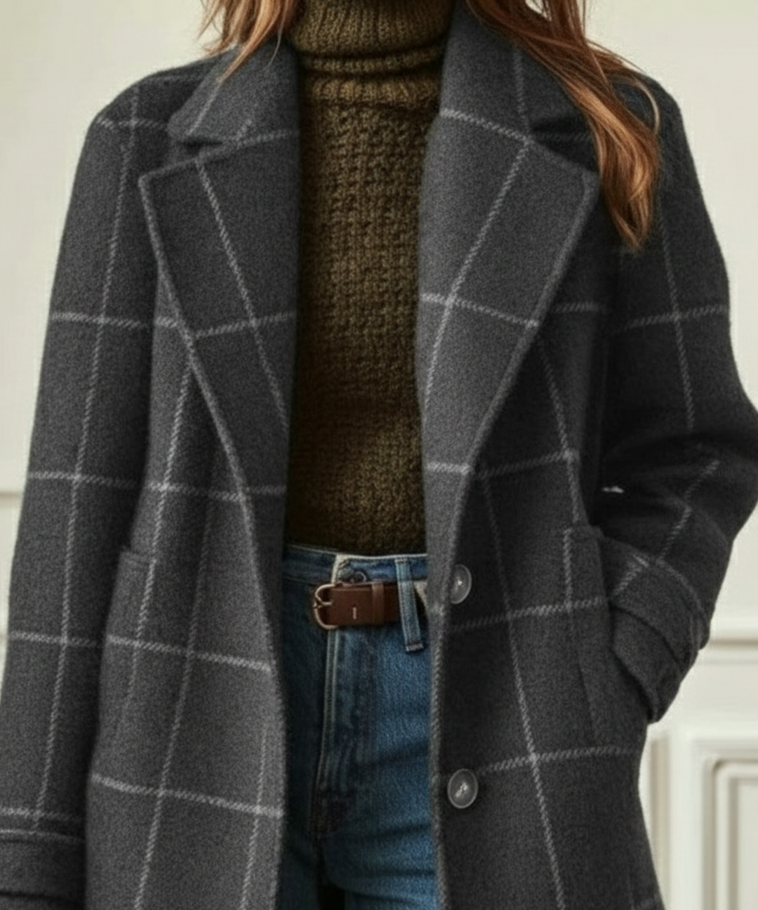 Montréal Wool Check Coat