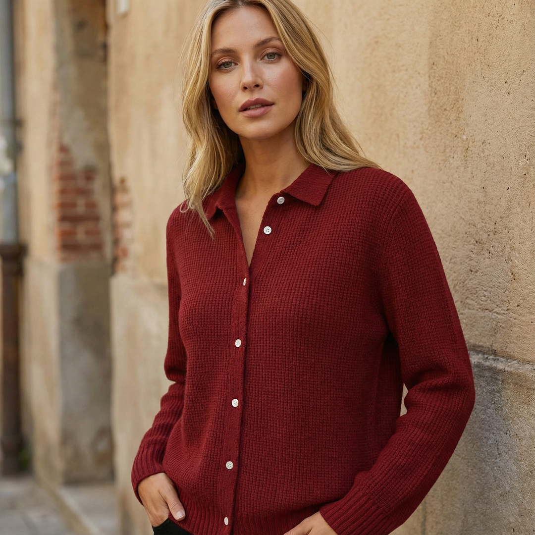 Elaine | Classic Knit Button Cardigan