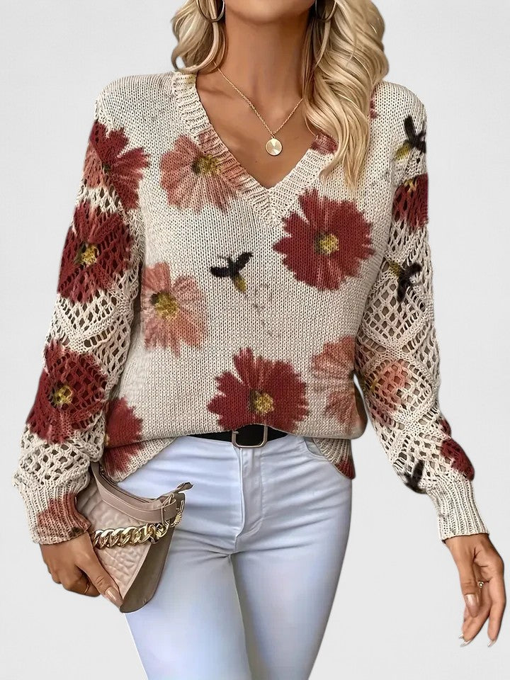 Leilani - Floral Knit Sweater