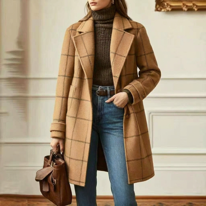 Montréal Wool Check Coat