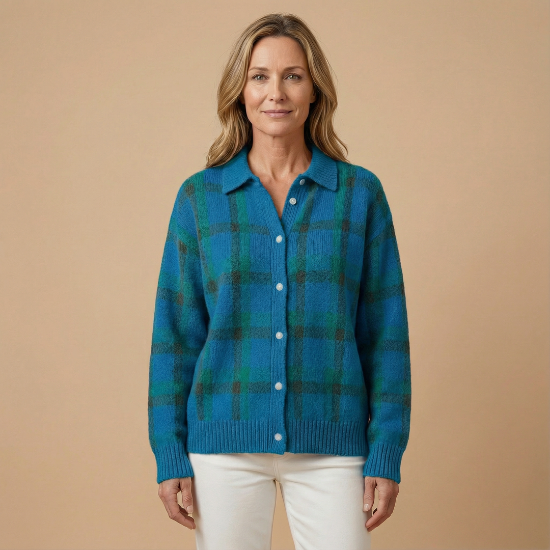 Brinovelle – Plaid Cozy Cardigan
