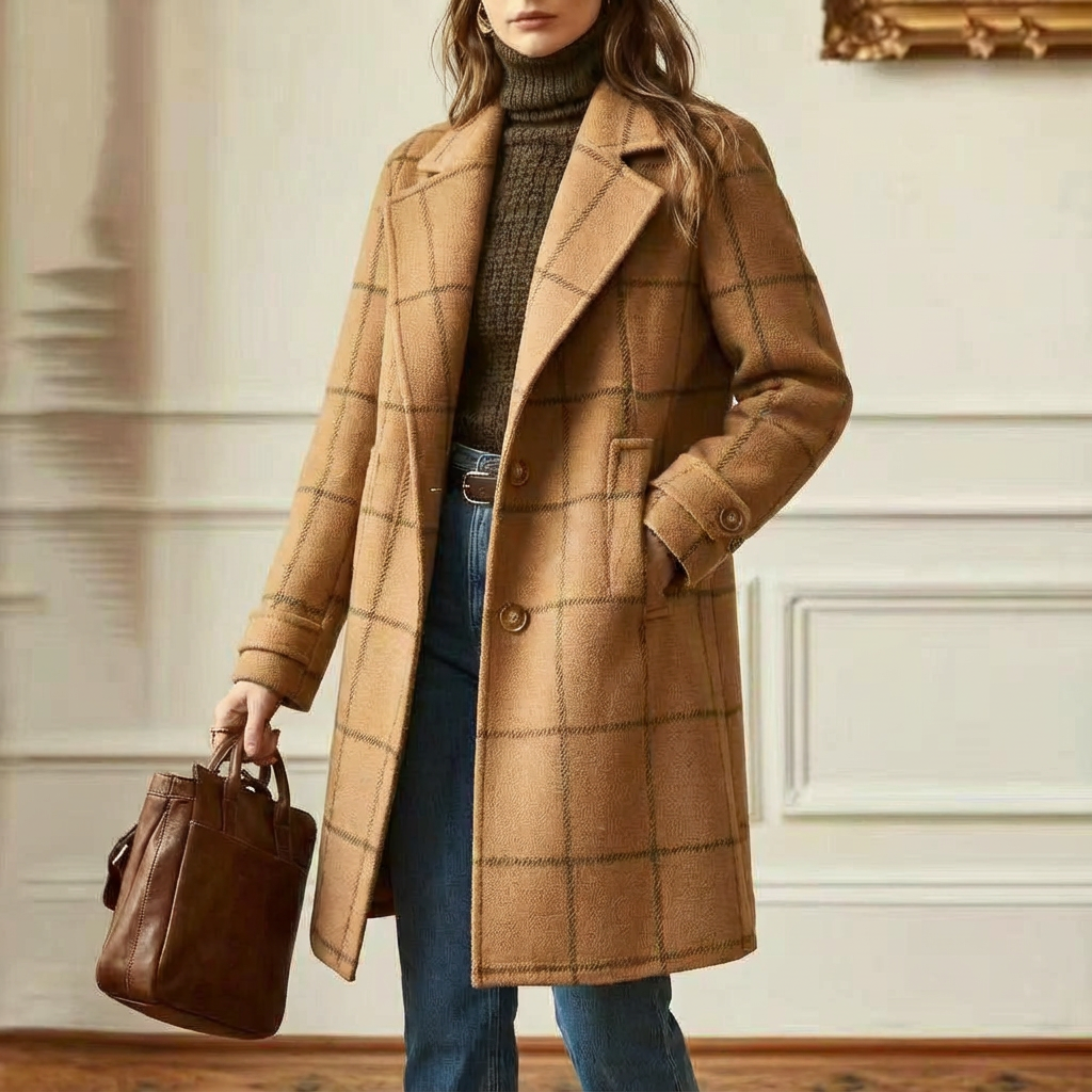 Montréal Wool Check Coat