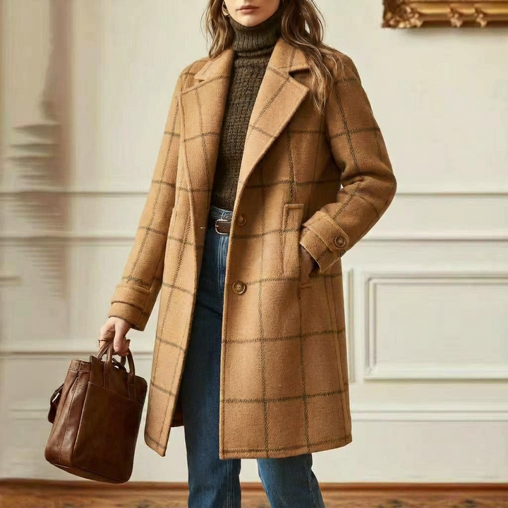 Montréal Wool Check Coat