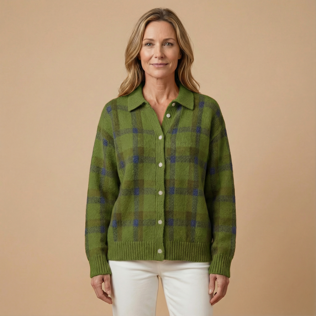 Brinovelle – Plaid Cozy Cardigan