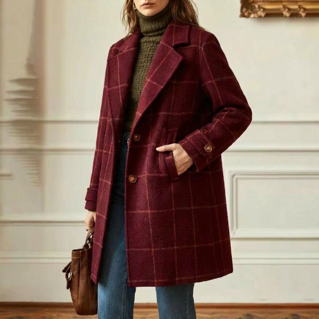 Montréal Wool Check Coat