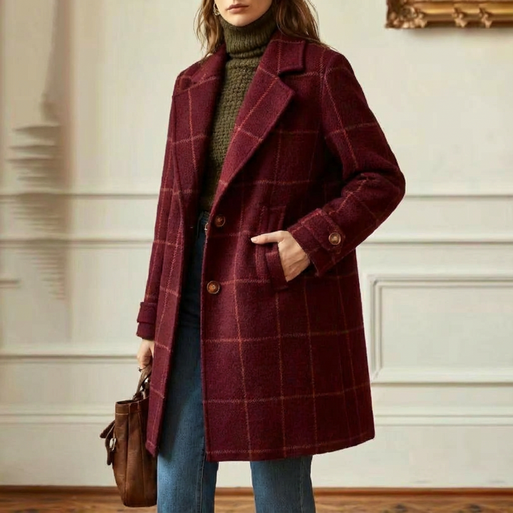 Montréal Wool Check Coat