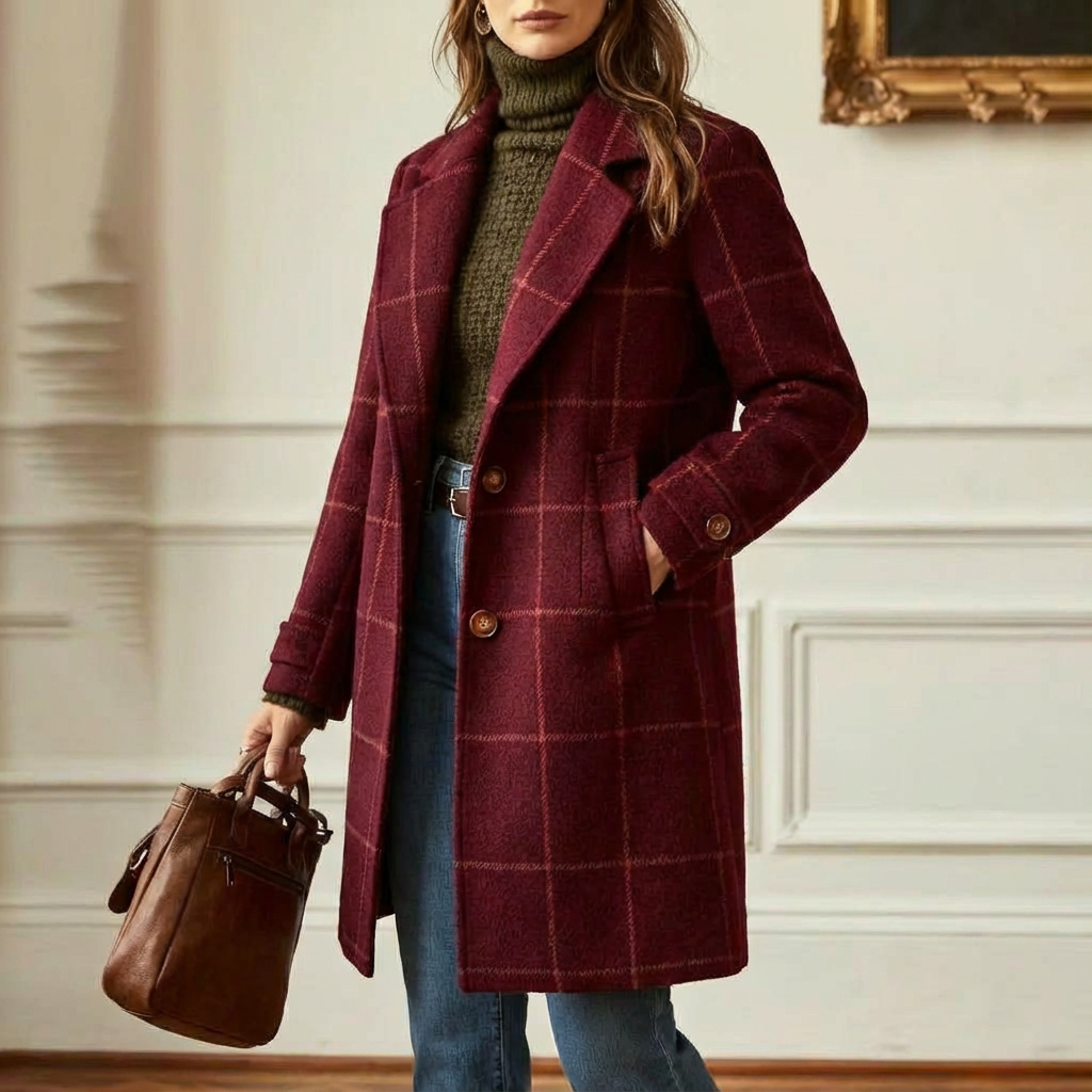 Montréal Wool Check Coat
