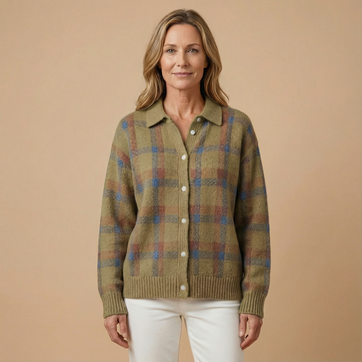 Brinovelle – Plaid Cozy Cardigan