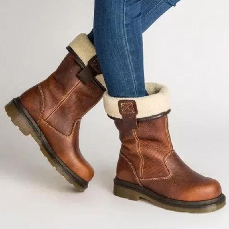 Sara | Lined Leather Winter Boots