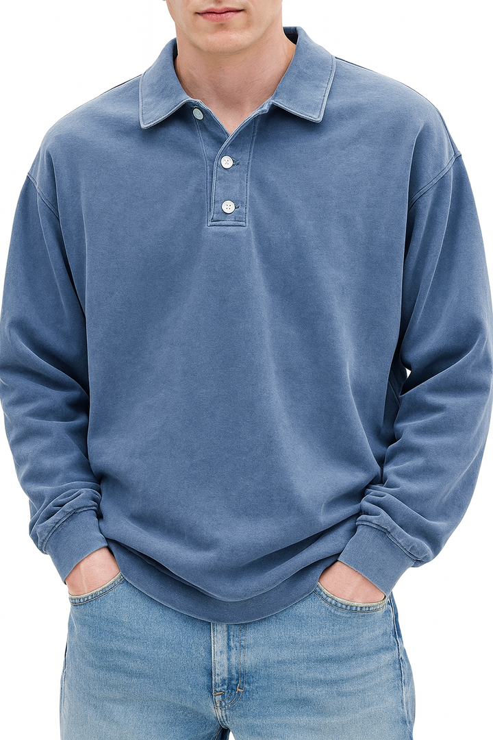 Wilfred | Men's Casual Long Sleeve Polo