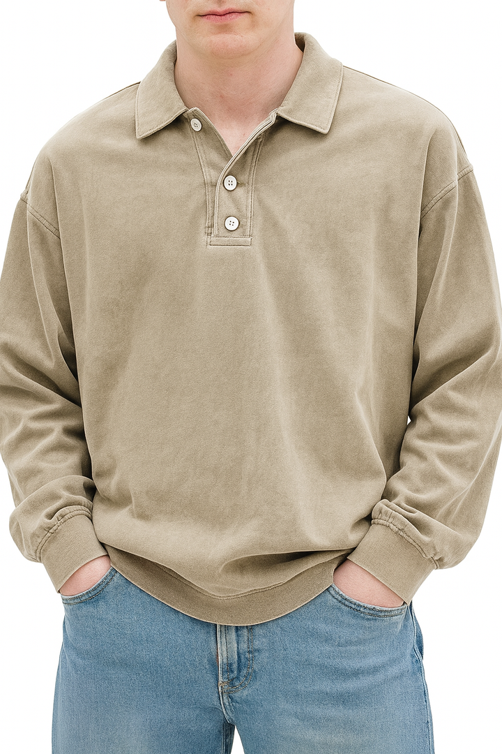 Wilfred | Men's Casual Long Sleeve Polo