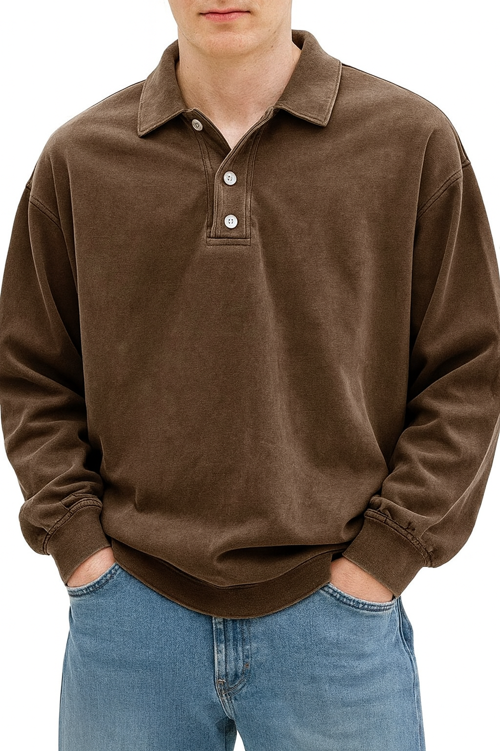 Wilfred | Men's Casual Long Sleeve Polo