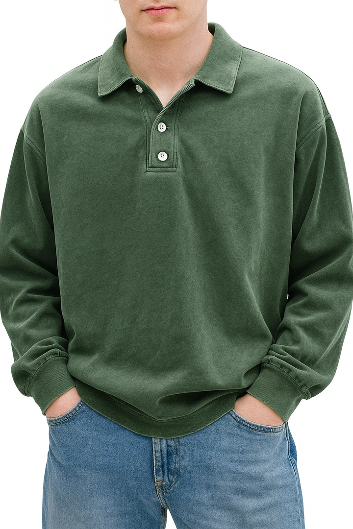 Wilfred | Men's Casual Long Sleeve Polo