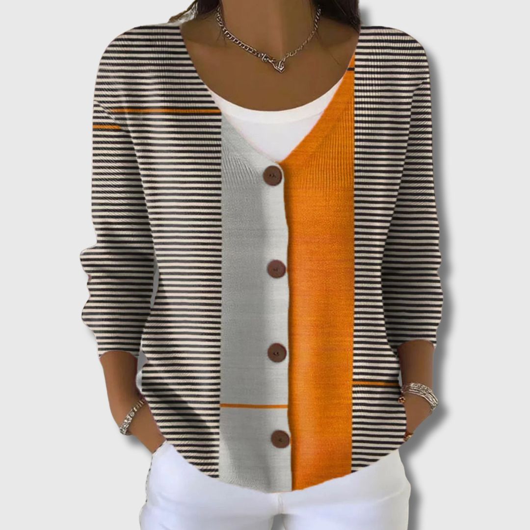 Valentina - V-Neck Button Cardigan