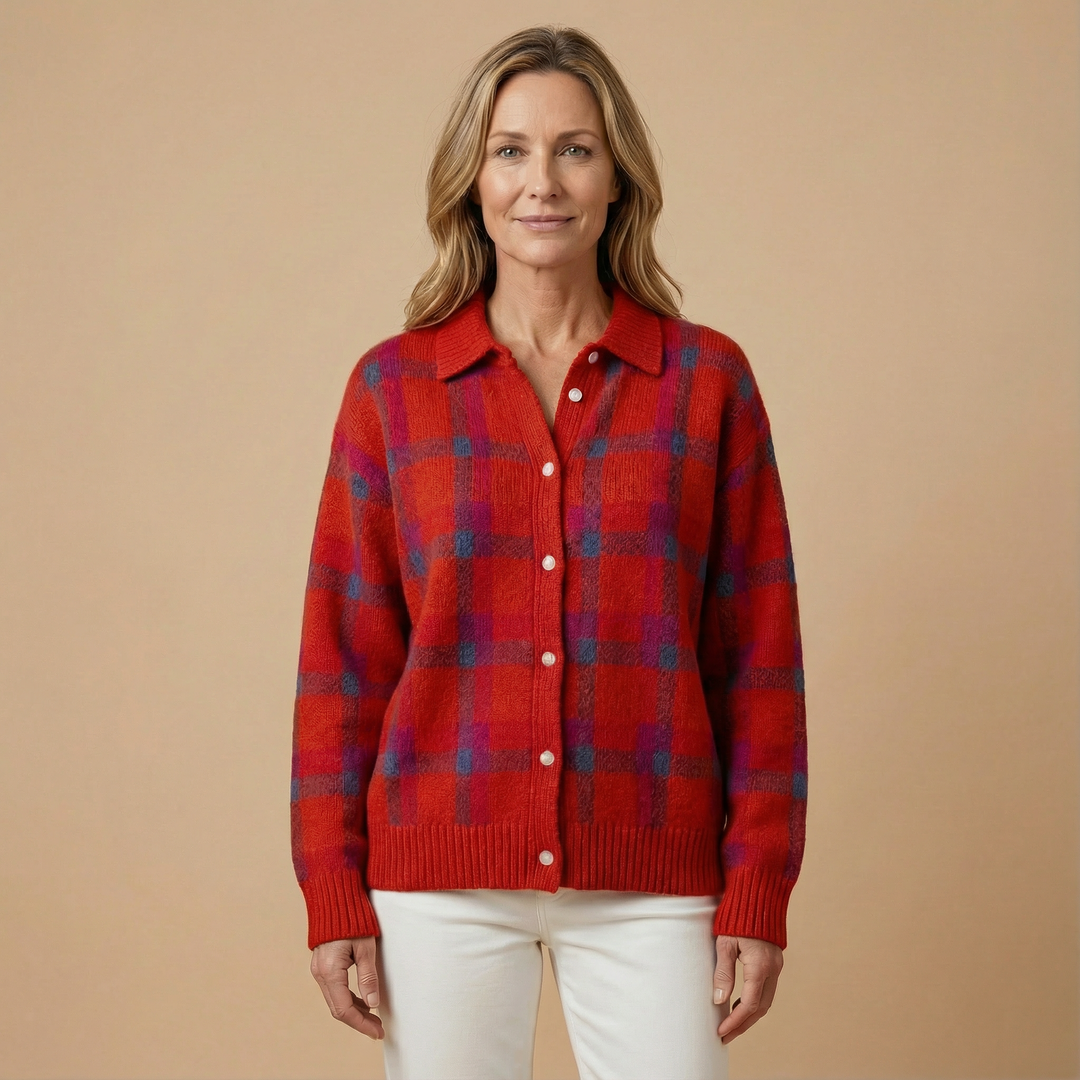 Brinovelle – Plaid Cozy Cardigan