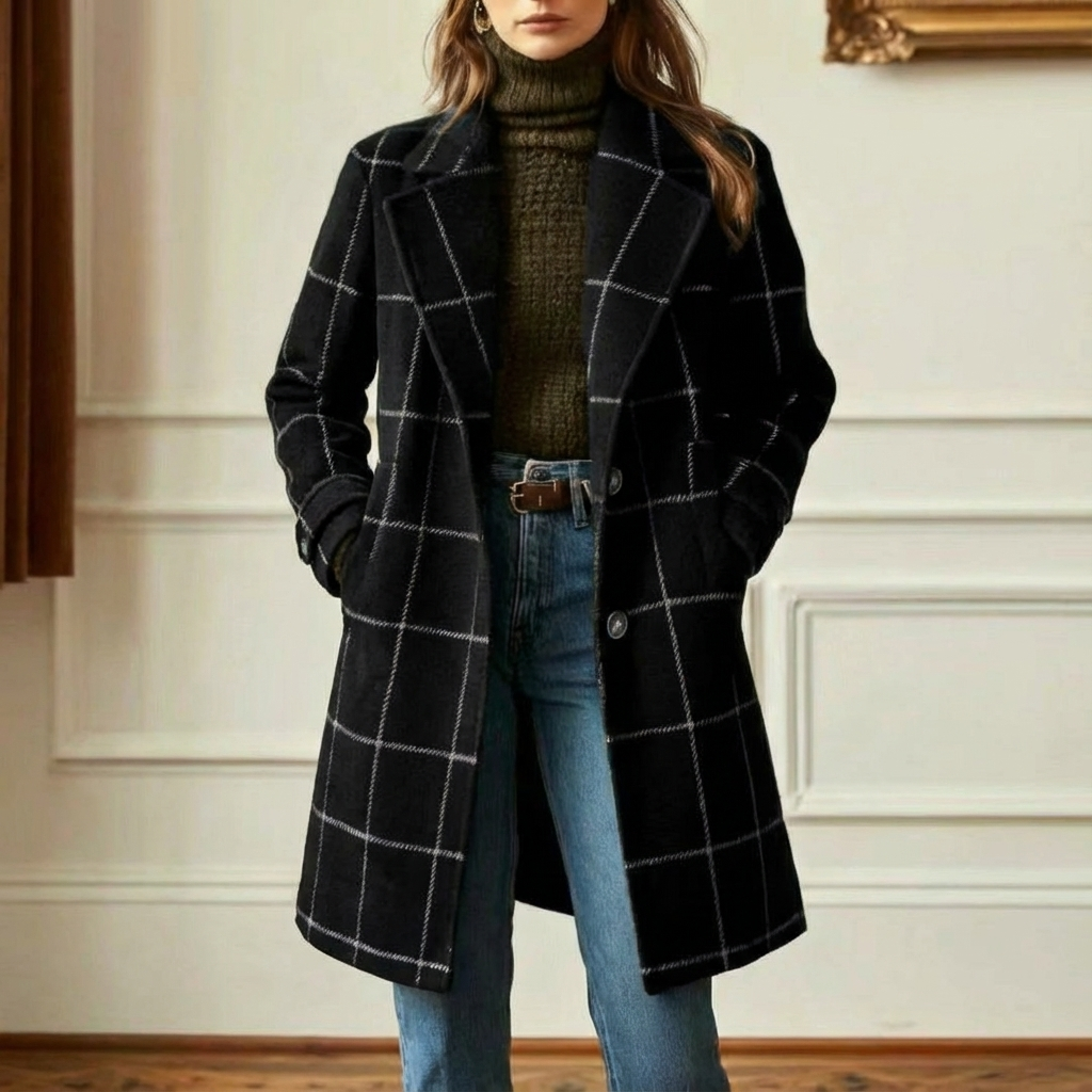 Montréal Wool Check Coat