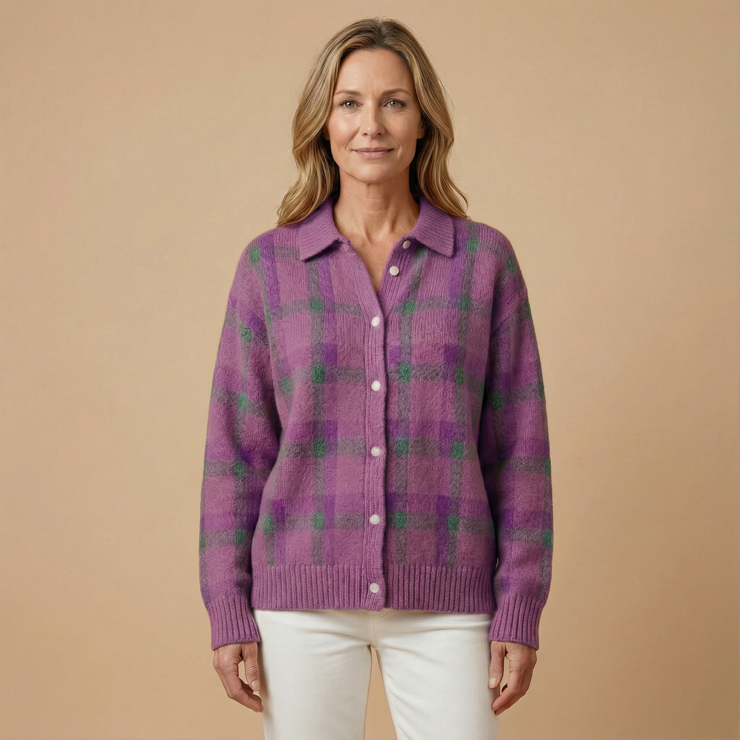 Brinovelle – Plaid Cozy Cardigan