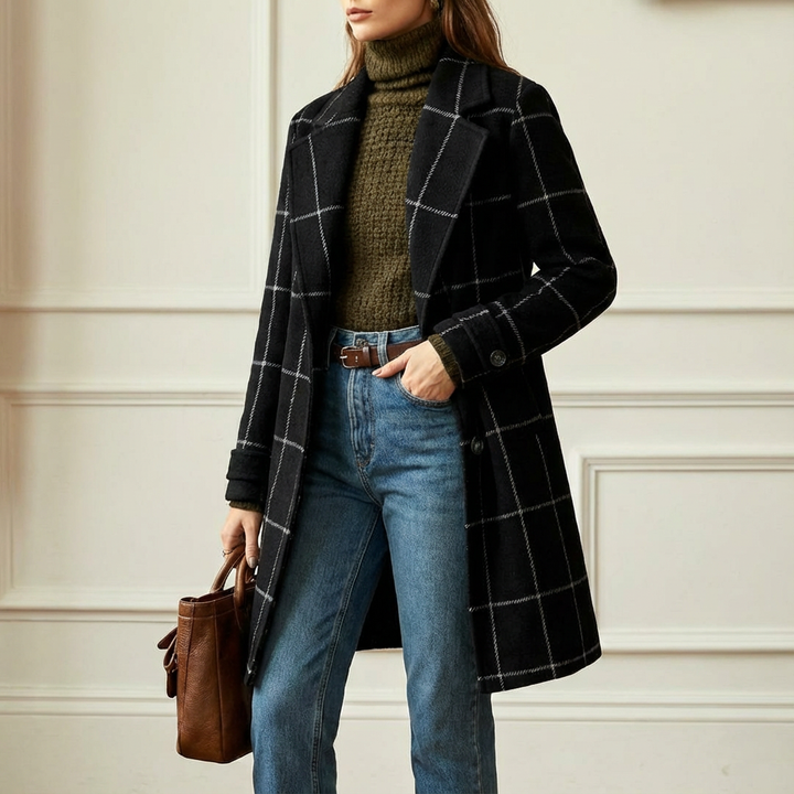 Montréal Wool Check Coat