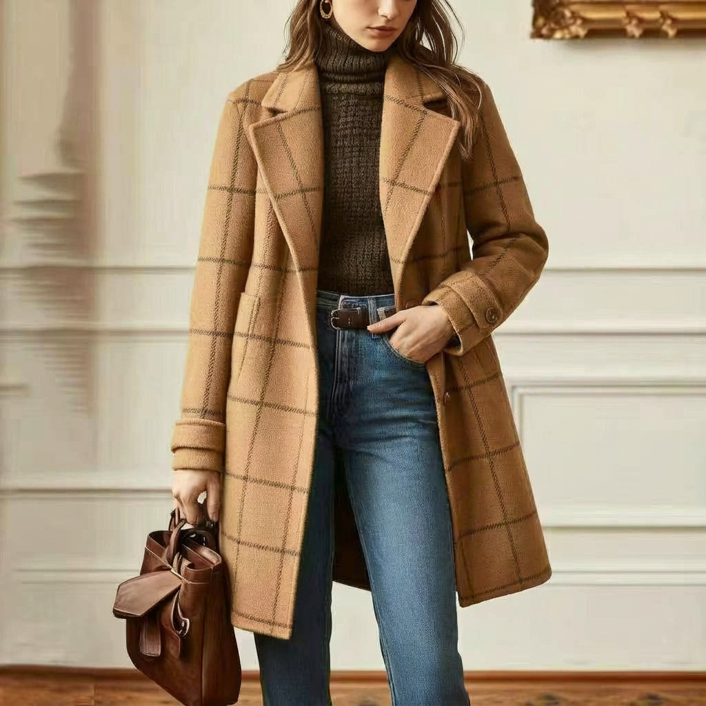 Montréal Wool Check Coat