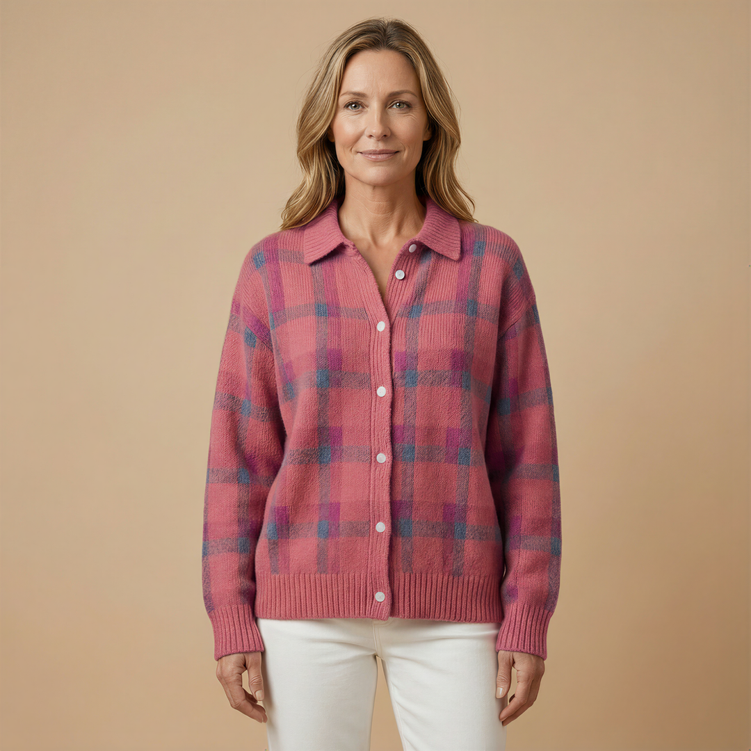 Brinovelle – Plaid Cozy Cardigan