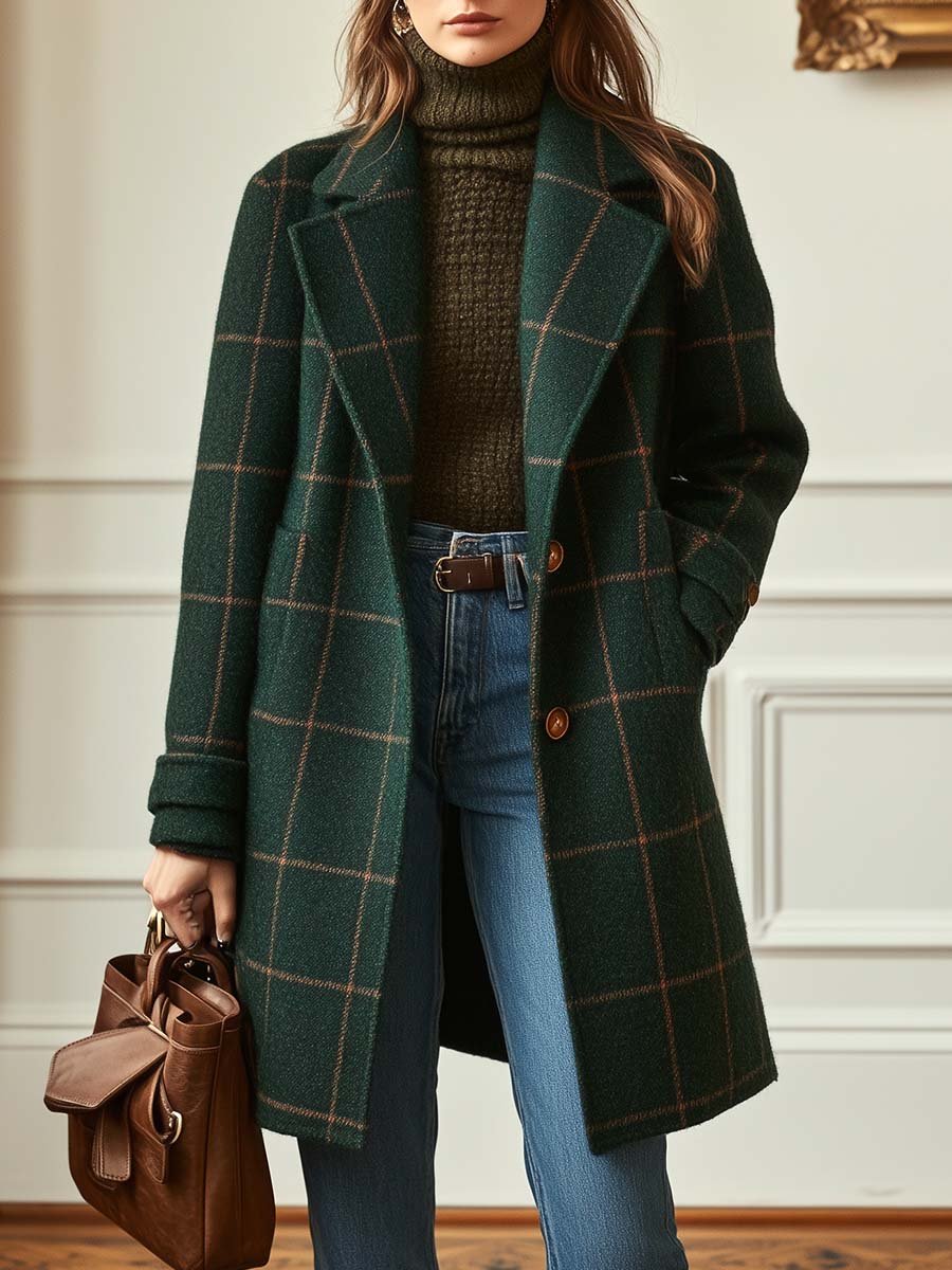 Montréal Wool Check Coat