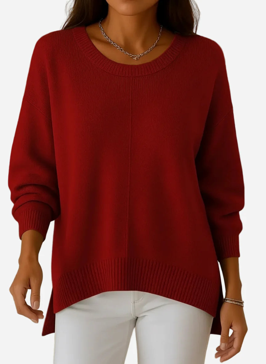 Selah - Crew Neck Long Sleeve Knit Sweater